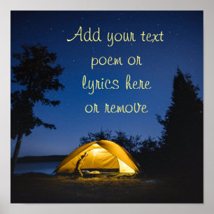 Camping unter den Sternen Poster