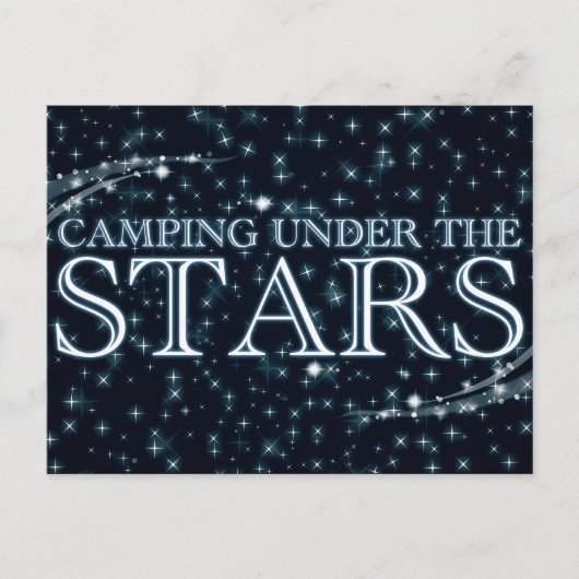 Camping unter den Sternen Postkarte (Vorderseite)