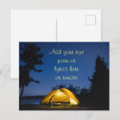 Camping unter den Sternen Postkarte (Vorne/Hinten)