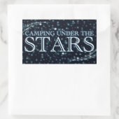 Camping unter den Sternen Rechteckiger Aufkleber (Tasche)