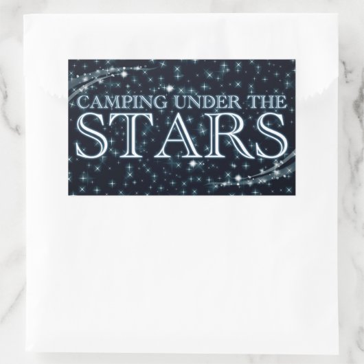 Camping unter den Sternen Rechteckiger Aufkleber (Tasche)