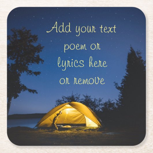 Camping unter den Sternen Rechteckiger Pappuntersetzer (Vorderseite)