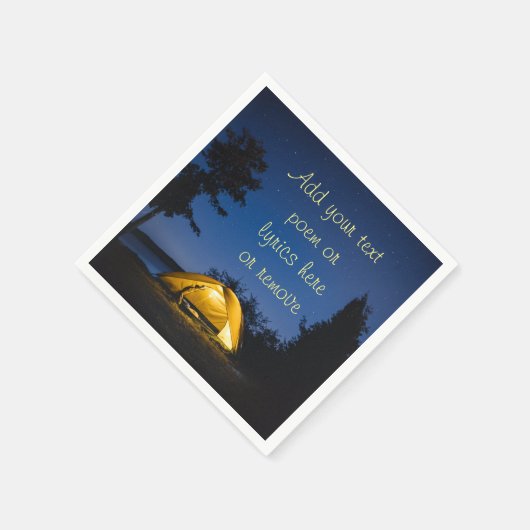 Camping unter den Sternen Serviette (Ecke)