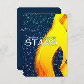 Camping unter den Sternen Starshine und Campfire Einladung (Vorne/Hinten)