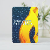 Camping unter den Sternen Starshine und Campfire Einladung (Stehend Vorderseite)