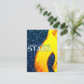 Camping unter den Sternen Starshine und Campfire Visitenkarte (Stehend Vorderseite)