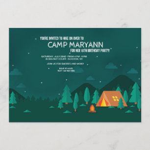 Camping unter der Sterneneinladung Einladung