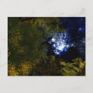 Camping unter der Sternenkarte Postkarte