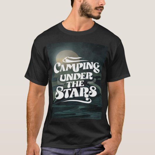 Camping unter Sternen T-Shirt (Vorderseite)