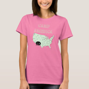 Camping USA-Karte RVing Lager-Amerika-T - Shirt