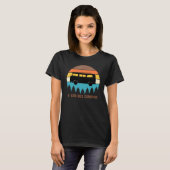 Camping V-Dub Bus Sunset Retro T-Shirt (Vorne ganz)