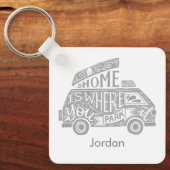 Camping Van Life Spaß Inspiration massgeschneidert Schlüsselanhänger (Vorderseite)