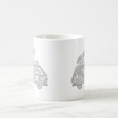 Camping Van Life Spaß Inspiration Zitat Kaffeetasse (Mittel)