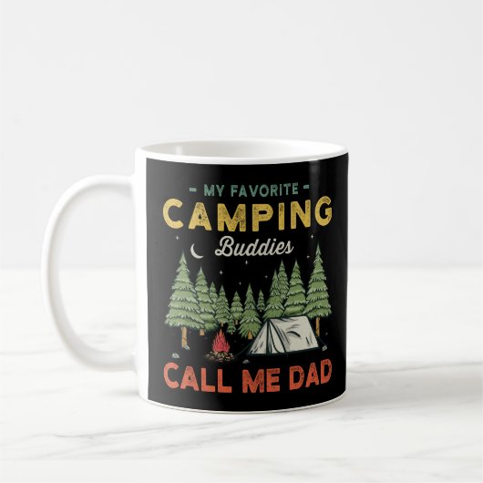 Camping Vater Geschenk Kaffeetasse (Links)