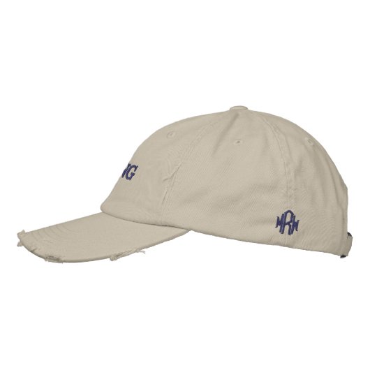 Camping-Vater mit benutzerdefinierter Monogramm Bestickte Baseballkappe (Links)