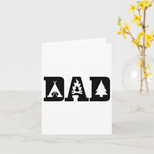 Camping Vater Vater's Day Outdoor Bushcraft Camper Karte (Gelbe Blume)