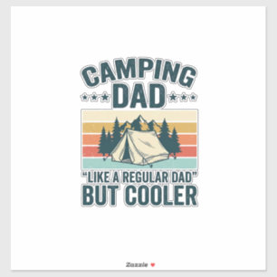 Camping-Vater Vintage Retro Outdoor Vector-Shirt D Aufkleber