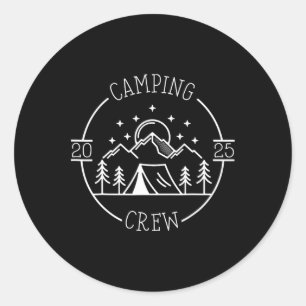 Camping-Verwandten-Crew-Familientreffen-Straßenfah Runder Aufkleber