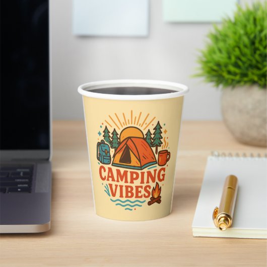 Camping Vibes 8oz Paper Cup Pappbecher (InSitu)