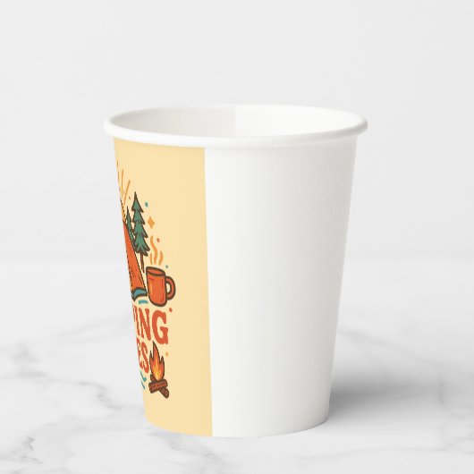 Camping Vibes 8oz Paper Cup Pappbecher (Links)