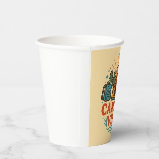 Camping Vibes 8oz Paper Cup Pappbecher (Rechts)