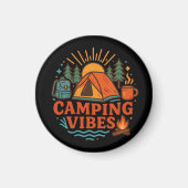 Camping Vibes Circle Magnet (Vorne)