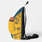 Camping Vibes Gear Print Cut Nähtasche Crossbody Bag (Rechts)