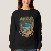 Camping Vibes Happy Camper Outdoors Adventure Sweatshirt (Vorderseite)