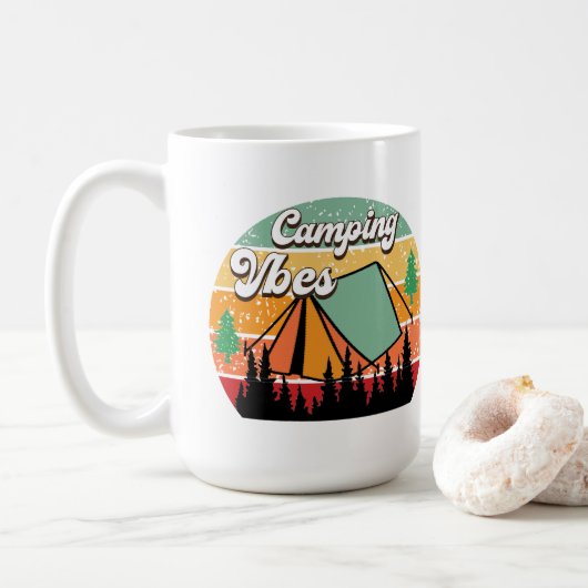 Camping Vibes Kaffeetasse (Mit Donut)