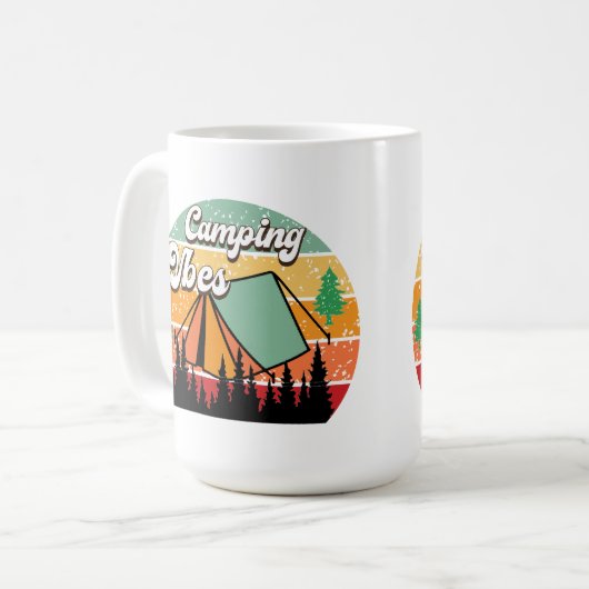 Camping Vibes Kaffeetasse (Vorderseite Links)