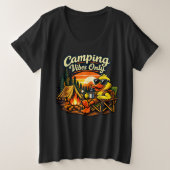 Camping Vibes Only Feel Right Plus Size Tee USA (Design vorne)