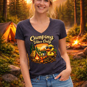 Camping Vibes Only Feels Right V-Ausschnitt Shirt