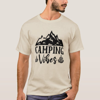 Camping-Vibes-Only – Retro-Lagerfeuer & Berg-Abent T-Shirt