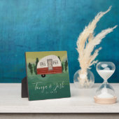 Camping Vintag Camper Brautparty Erreichbarkeit Fotoplatte (InSitu)