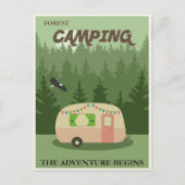 Camping Vintage Travel Poster Postkarte (Vorderseite)