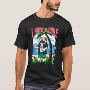 Camping & Vintage Wandern I Mops I Hasse Menschen T-Shirt