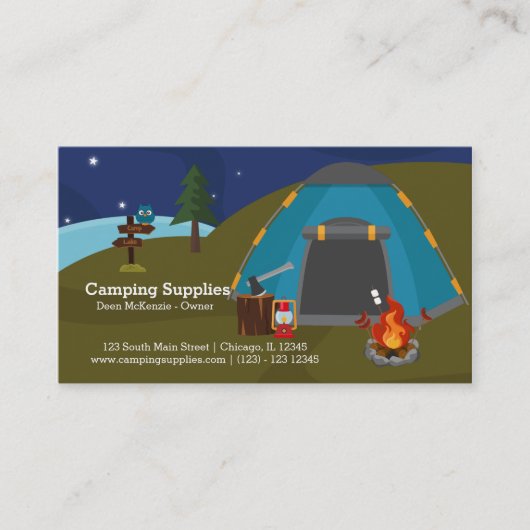 Camping Visitenkarte (Vorderseite)