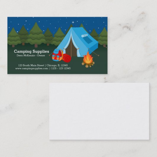 Camping Visitenkarte (Vorne/Hinten)