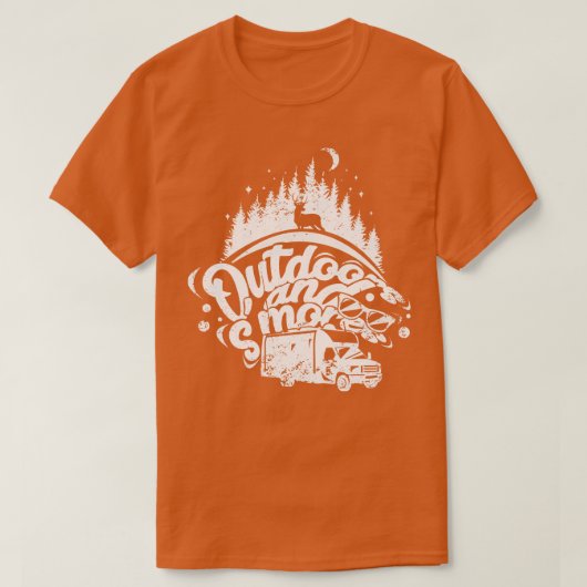 Camping von außen und geräuchert T-Shirt (Design vorne)