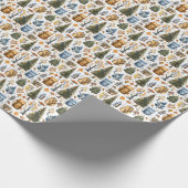 Camping, Wald, Natur Geschenkpapier (Ecke)