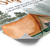 Camping-Wald-Tafelschild Poster (Ecke)