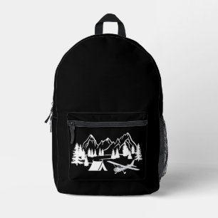 Camping, Wald, Urlaub, Luftfahrt Bedruckter Rucksack