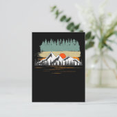 Camping Waldgebirge Naturwandern Postkarte (Stehend Vorderseite)