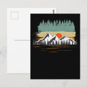 Camping Waldgebirge Naturwandern Postkarte (Vorne/Hinten)