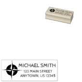 Camping Wander Compass Sommercampingadresse Gummistempel (Stempel)