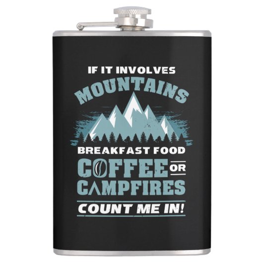 Camping-Wanderkaffee Flachmann (Vorderseite)