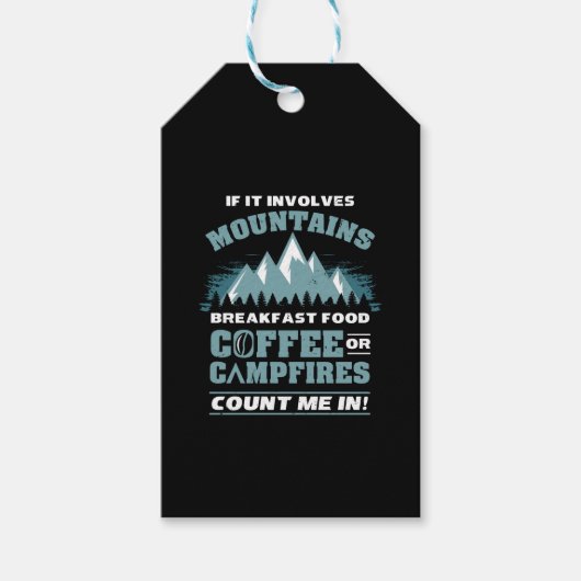 Camping-Wanderkaffee Geschenkanhänger (Vorderseite)