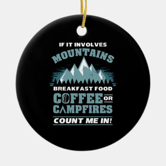 Camping-Wanderkaffee Keramik Ornament (Vorne)