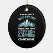 Camping-Wanderkaffee Keramik Ornament (Links)