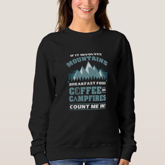 Camping-Wanderkaffee Sweatshirt (Vorderseite)